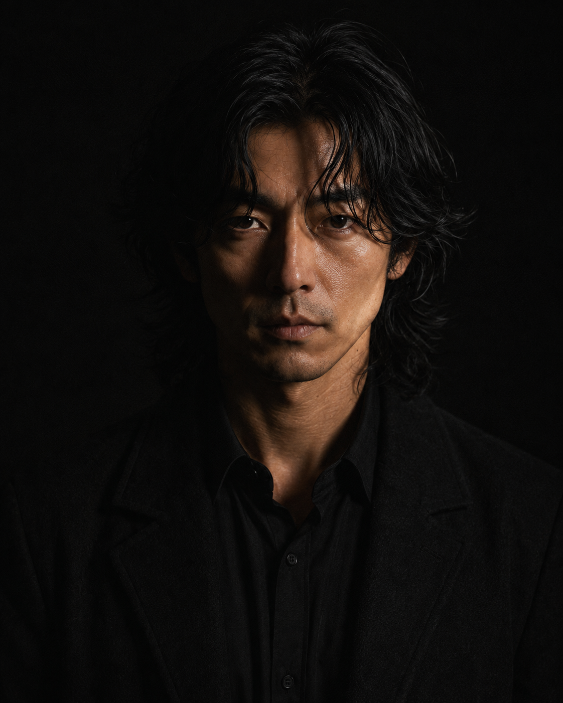 VITO portrait in hard single-source side light